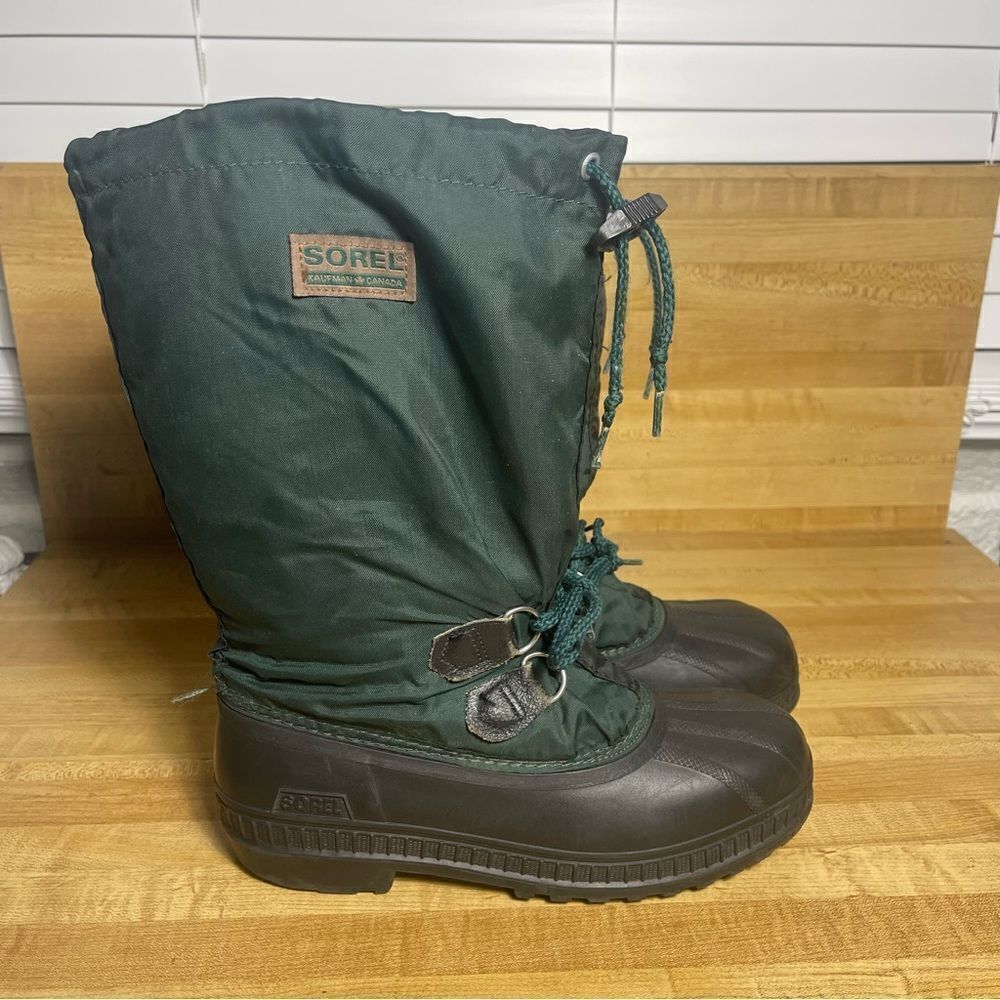 Vintage‎ Sorel SNOW BEAR Kaufman Canada Boots Men's Size 6 Womens 8 Lace up